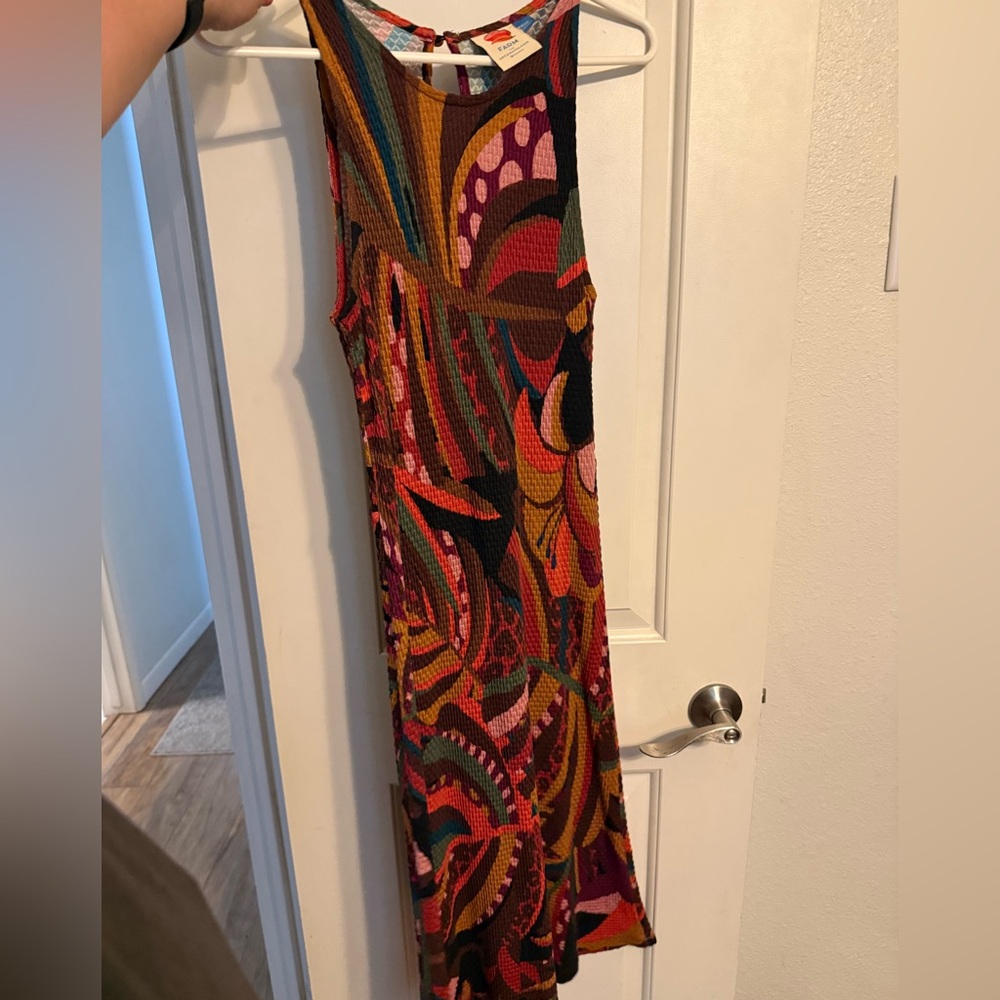 Farm Rio Anthropologie Multicolor Printed Midi Dress
